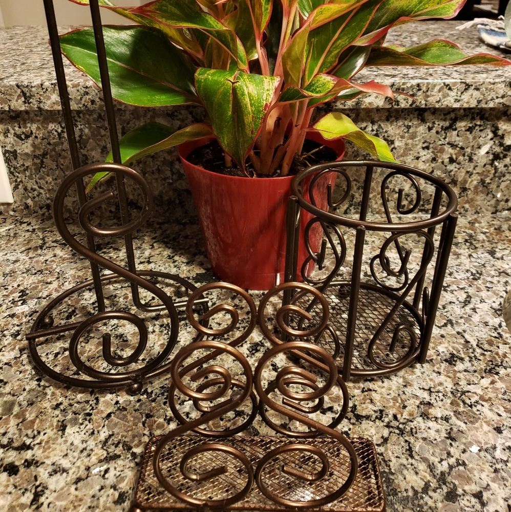 SET OF THREE- Kitchen Counter Accessories
